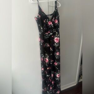 Floral Black and Pink jumpsuit